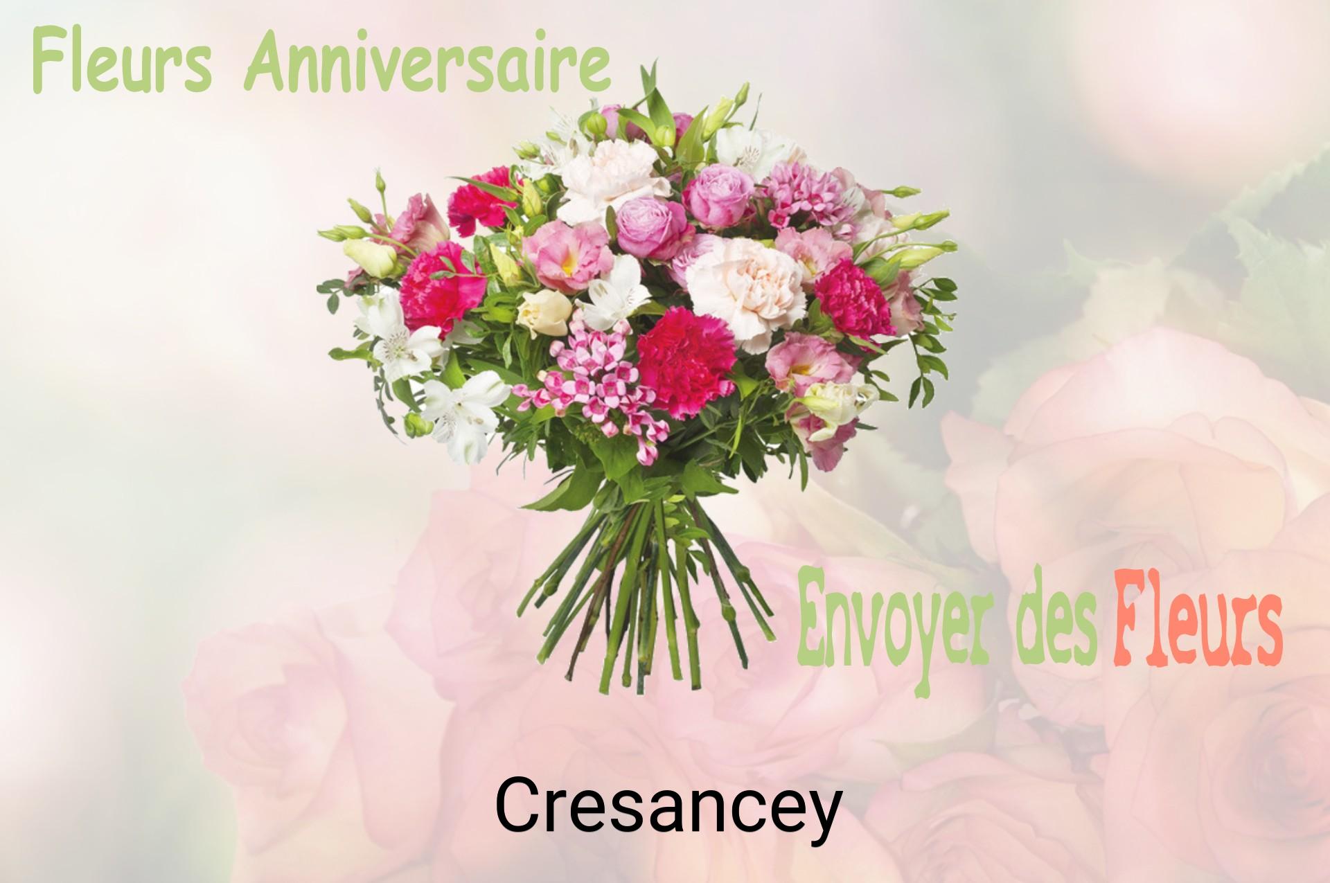 Bouquet de fleurs d’anniversaire livré à Cresancey