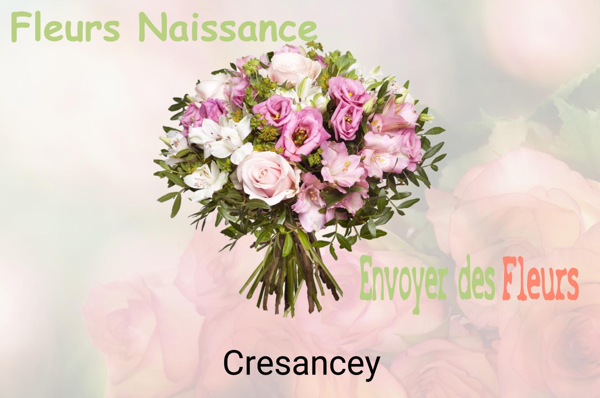 Bouquet de fleurs de naissance livré à Cresancey